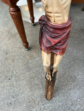 Large Religious Wooden Jesus on the Cross Sculpture