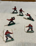 Vintage Football Cake Toppers- Set of 6