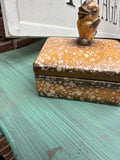 Small Ceramic Box With Bird Top