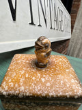Small Ceramic Box With Bird Top