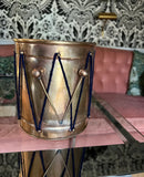 1970s Small Brass Drum Planter