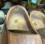 Pair of Wooden Hand Carved Clogs