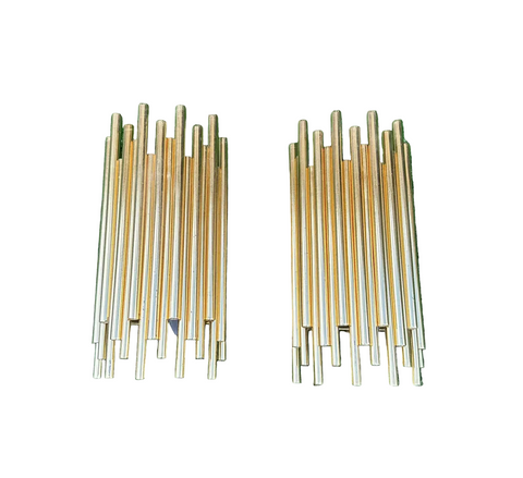 Gold Metal Connected Tube Style Wall Sconces