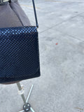 Hand Made Navy Blue Beaded La Regale Purse