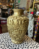 Detailed Gold Large Vase