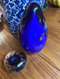 Pair of Blue Glass Paperweights