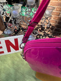 Fuchsia Pink Coach Flat Crossbody Purse