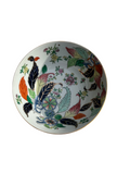 Large Ceramic Bowl With Tobacco Leaf Accents