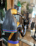 Egyptian Signed Bird Figure With Black and Gold Accents