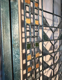 Large Metal Folding Screen in the Style of Frank Lloyd Wright