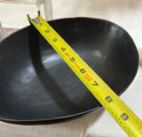 Biomorphic Hand Fired Black Pottery Bowl