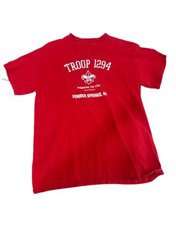 Red "Troop 1294 Powder Springs" T-Shirt