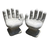 Pair of Concrete Hand Chairs