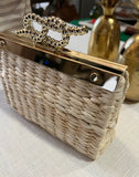 Talbots Straw Crossbody Bow Purse