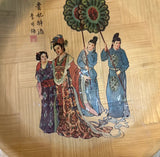 Vintage Asian Style Detailed Lightweight Bamboo Plate