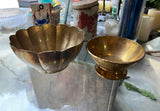 Brass Bamboo Bowl and Lotus Scalloped Bowl