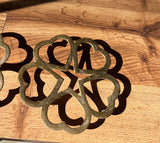 Pair of Brass Four Leaf Clover Trivets