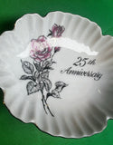 Petite Ceramic 25th Wedding Anniversary Dish