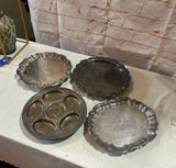 Instant Collection of Footed and Pedestal Decorative Trays- Set of 4
