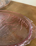 Pink Glass Serving Trays