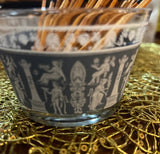 50 Matchsticks and Glass Bowl