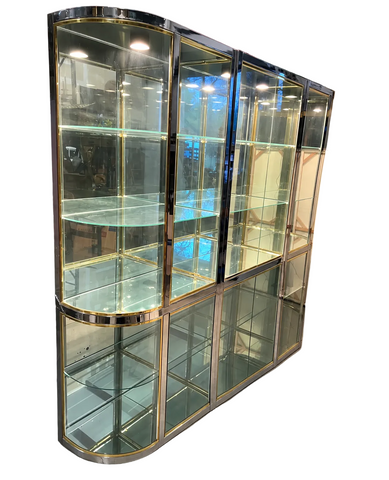 1970s Gorgeous Extra Large Glass Light Up Chanel Display Cabinet