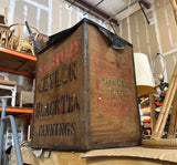 Large Vintage Black Tea Wooden Box With Lining