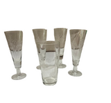 Collection of Bamboo Etched Glasses- Set of 5