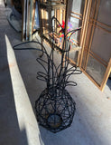 Modern Style Black Wired Pineapple Sculpture