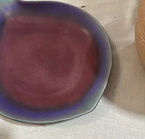 Pair of Purple Handmade Pottery Plates