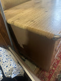 Vintage Industrial Metal Desk With Wooden Top- Stickers Included