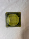 Pair of Green Glass Ashtrays