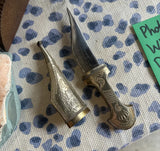 Beautiful Vintage Asian Style Silver and Brass Letter Opener