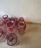 Instant Collection of Pink Glass Miniature Vases- Set of 13