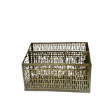 Small Brass Filigree Desk Accessory/Organizer