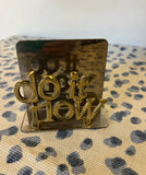 Do It Now Vintage Brass Paper Organizer