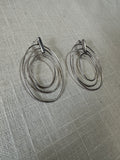 Pair of Sterling Silver Multiple Hoop Earrings
