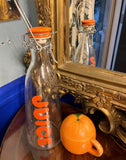 Orange Juice Jar and Matching Teacup With Lid