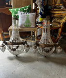 Gold Deer Head Stag Crystal Sconces- A Pair