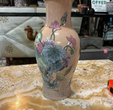 Asian Style Vintage Ceramic Pink Floral Vase