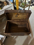 Vintage Wooden Chest With Latches- Condition Issues