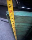 Large Green Standing Desk/Table Mirror With Saloon Doors