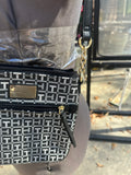 Tommy Hilfiger Black and White Cross Body Purse
