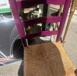 Purple Wooden Ladder Back Chair