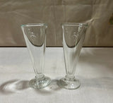 Pair of Tall Glasses With Bee Accents