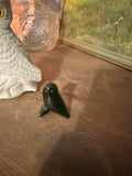 Pair of Ceramic and Stone Owl Figurines