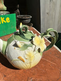 Ceramic Floral Yellow and Green Teapot