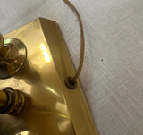 Simple Brass Table Lamp With Lampshade