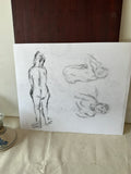 Drawing of Multiple Erotic Posed Models