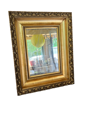 Heavy Antique Gilded Chunky Mirror